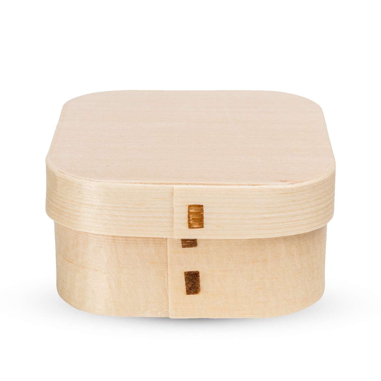 Disposable Wooden Square Lidded Box 3.3"