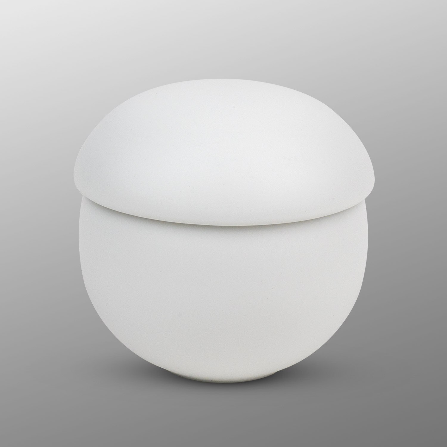 Matte White Lidded Bowl 3.25"