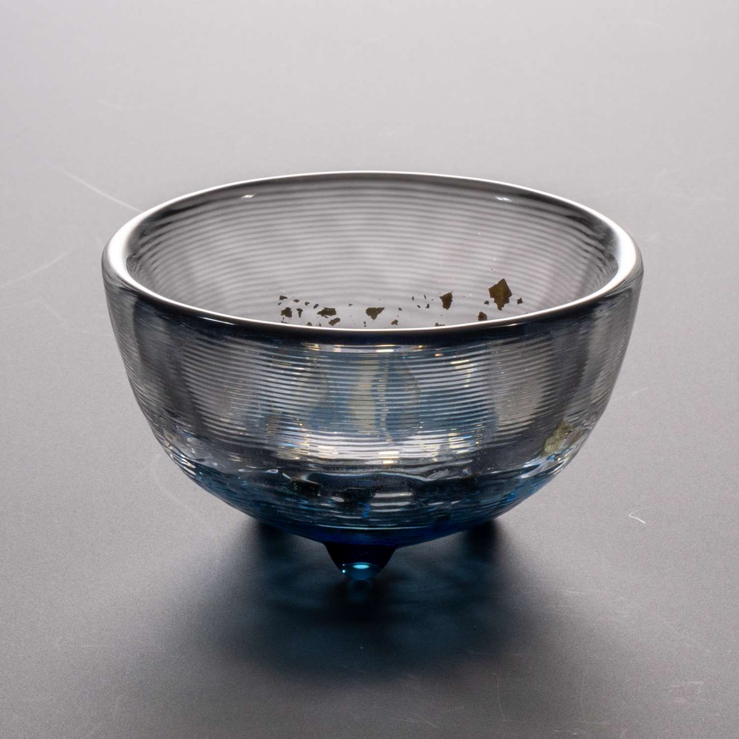 Tsugaru Vidro Handmade Navy Blue Footed Glass Sake Cup