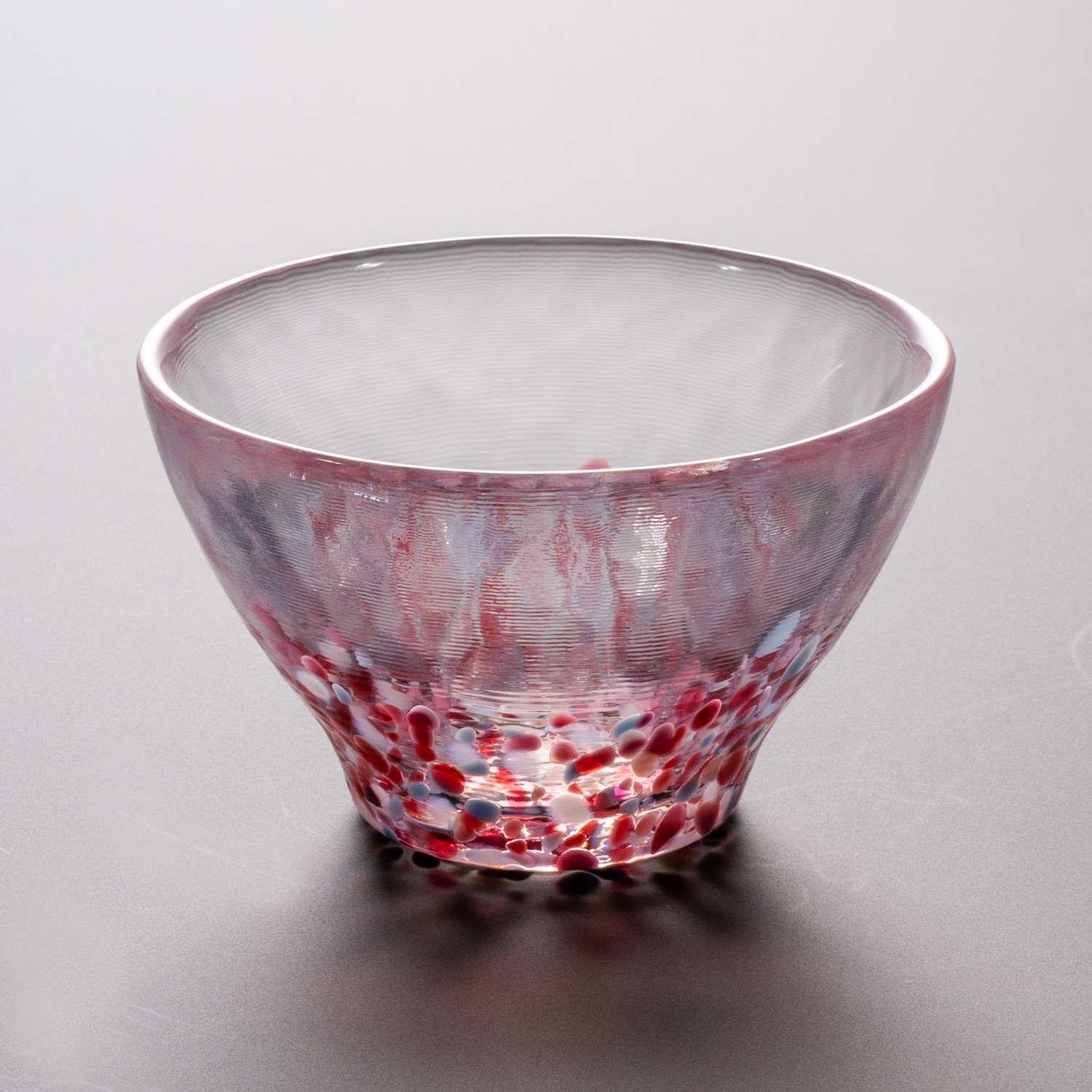 Tsugaru Vidro Handmade Red Confetti Glass Sake Cup