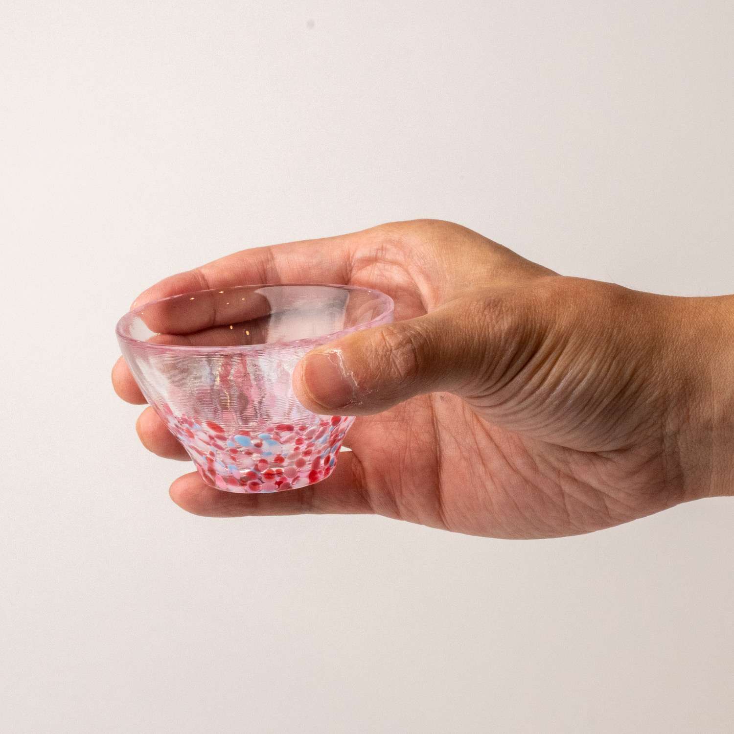 Tsugaru Vidro Handmade Red Confetti Glass Sake Cup hover-image