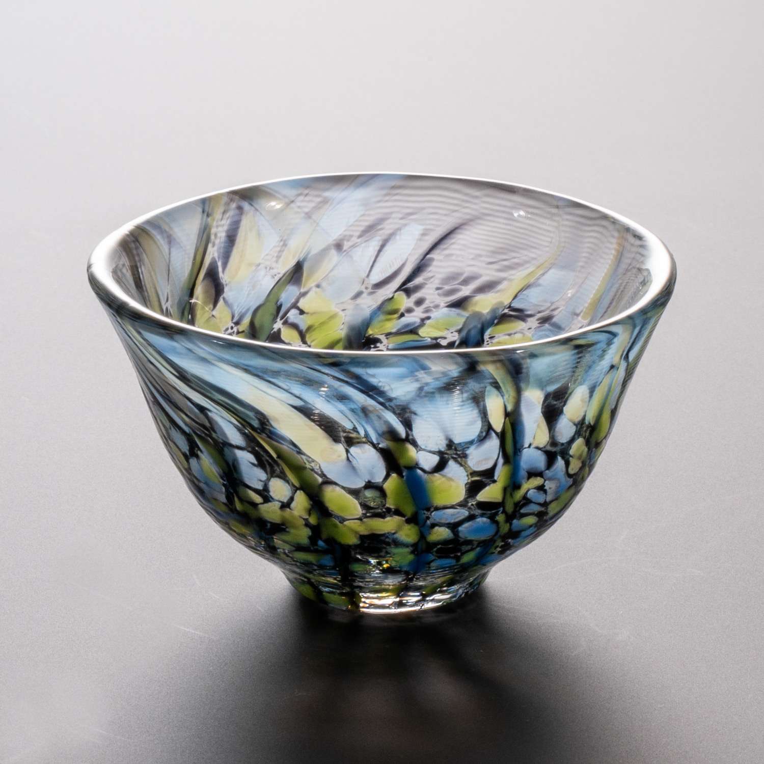 Tsugaru Vidro Handmade Deep Sea Swirl Glass Sake Cup