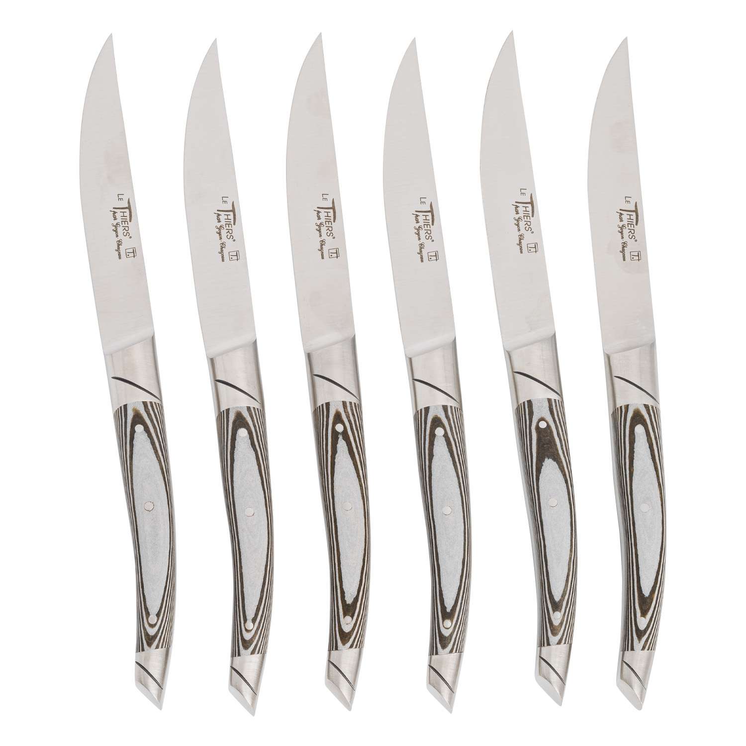 Le Thiers Avantage Steak Knives w/ Gray Paperstone Handles (Set of 6)