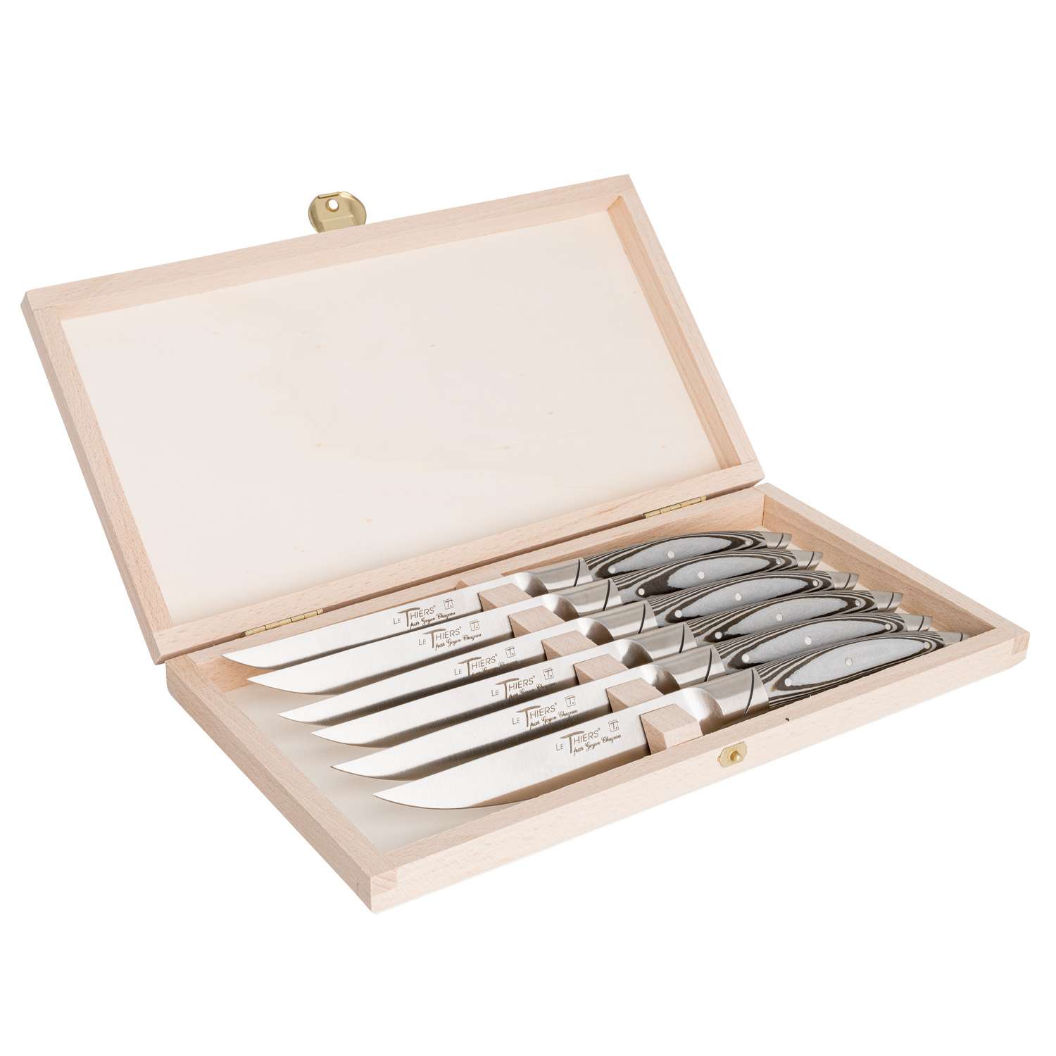 Le Thiers Avantage Steak Knives w/ Gray Paperstone Handles (Set of 6) hover-image