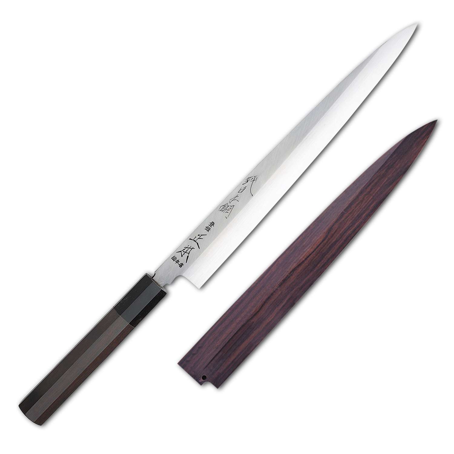 Masamoto Sohonten White #2 Honyaki Ebony Handle Yanagi