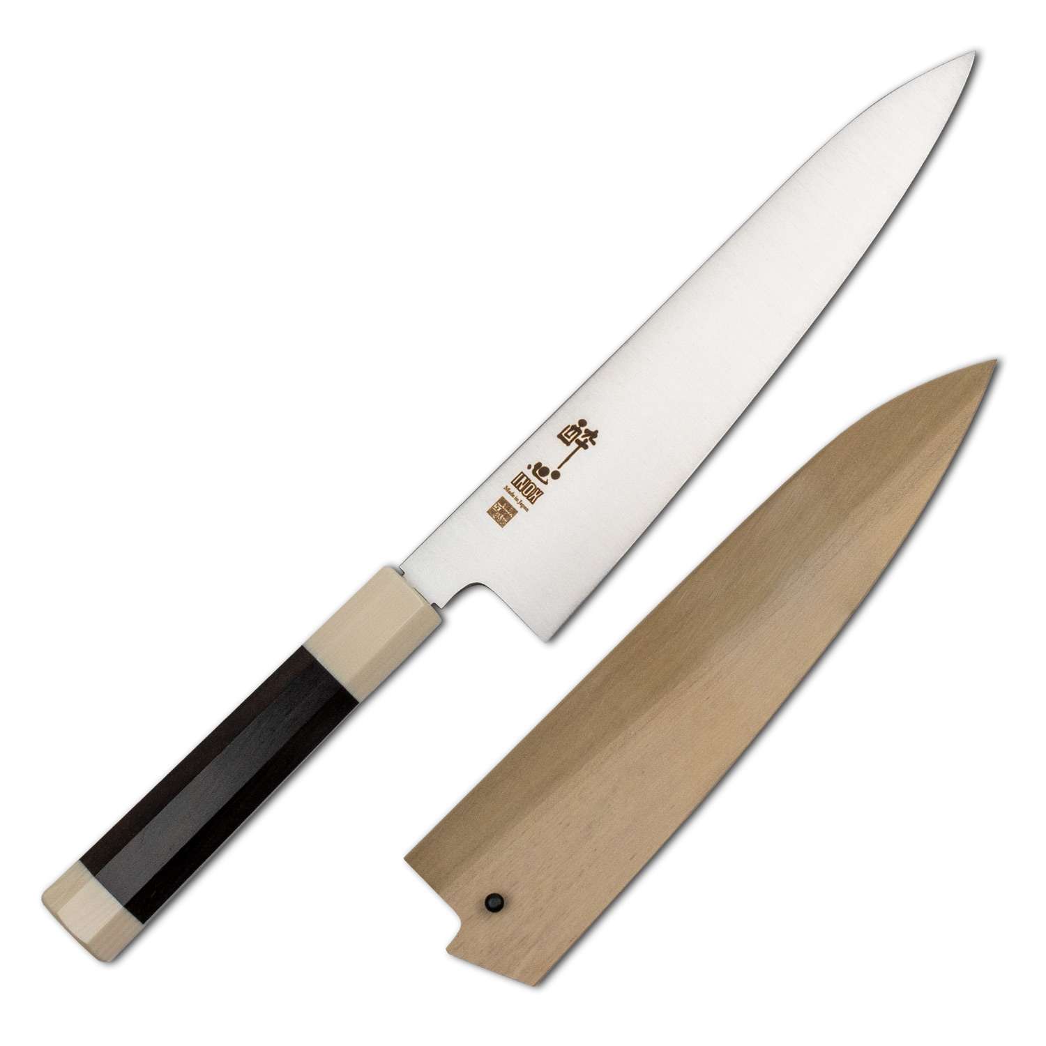 Suisin Inox Honyaki Ebony Handle Wa-Gyuto 9.4"