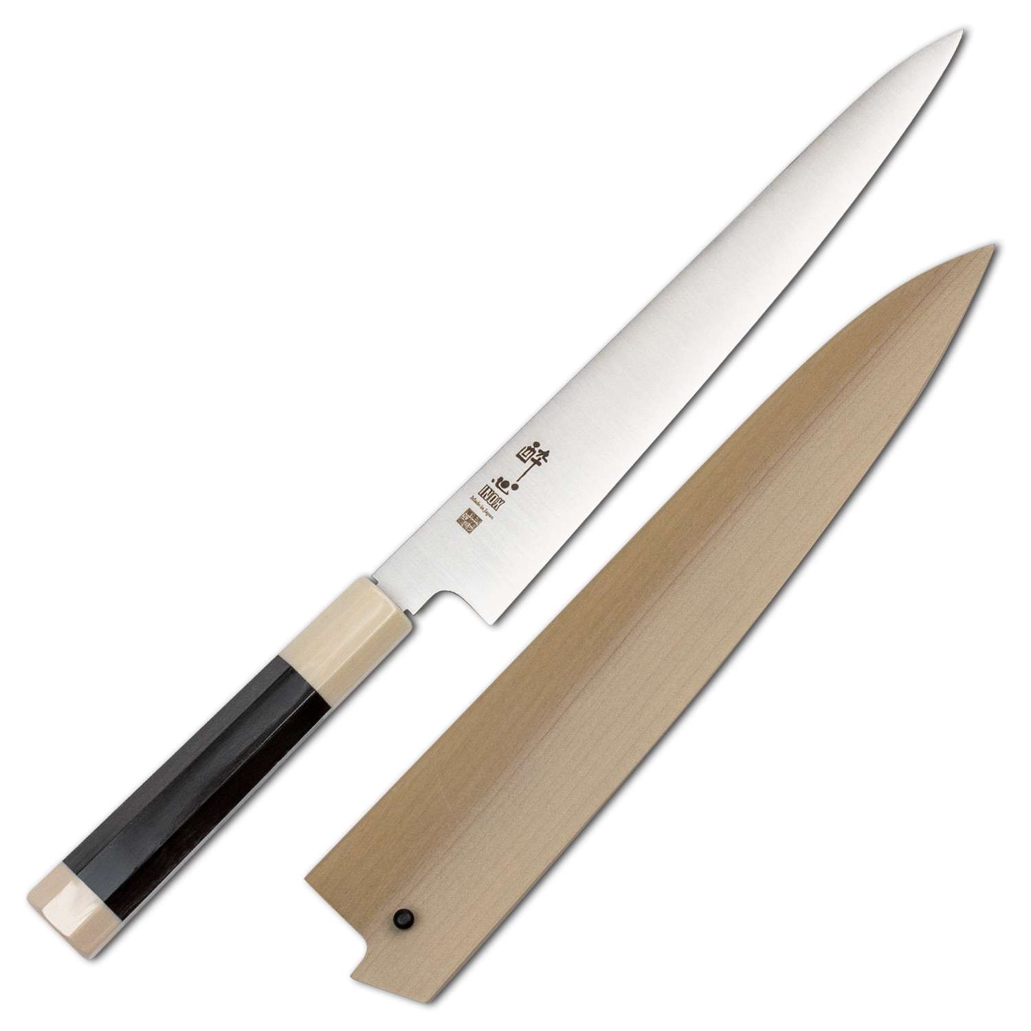 Suisin Inox Honyaki Ebony Handle Wa-Sujihiki 10.5" (270 mm)
