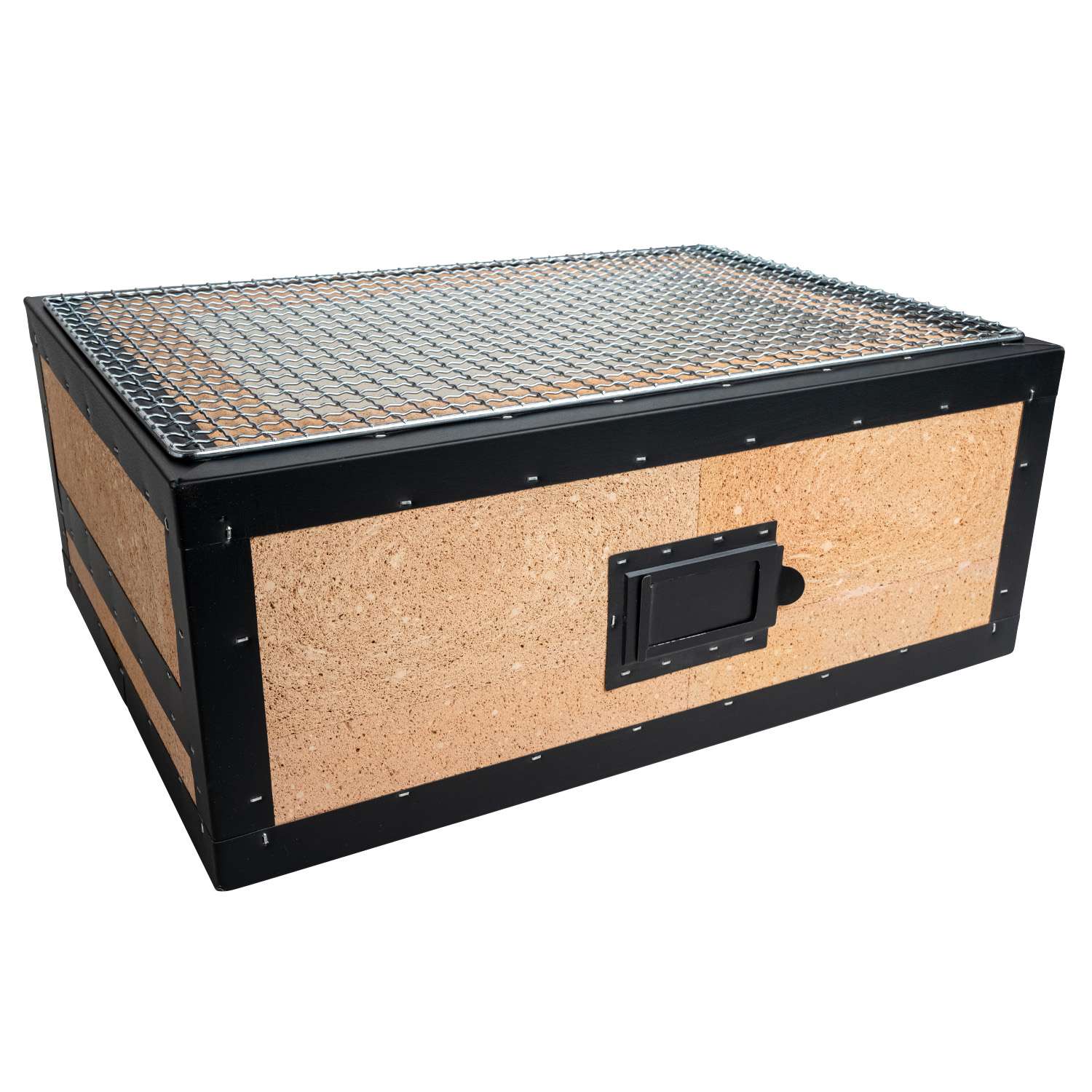 Charcoal Konro Grill with Net - Medium Wide