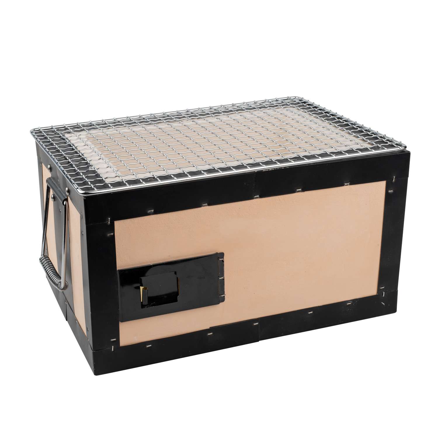 Japanese-Style Charcoal Konro Grill with Net - 12.25"