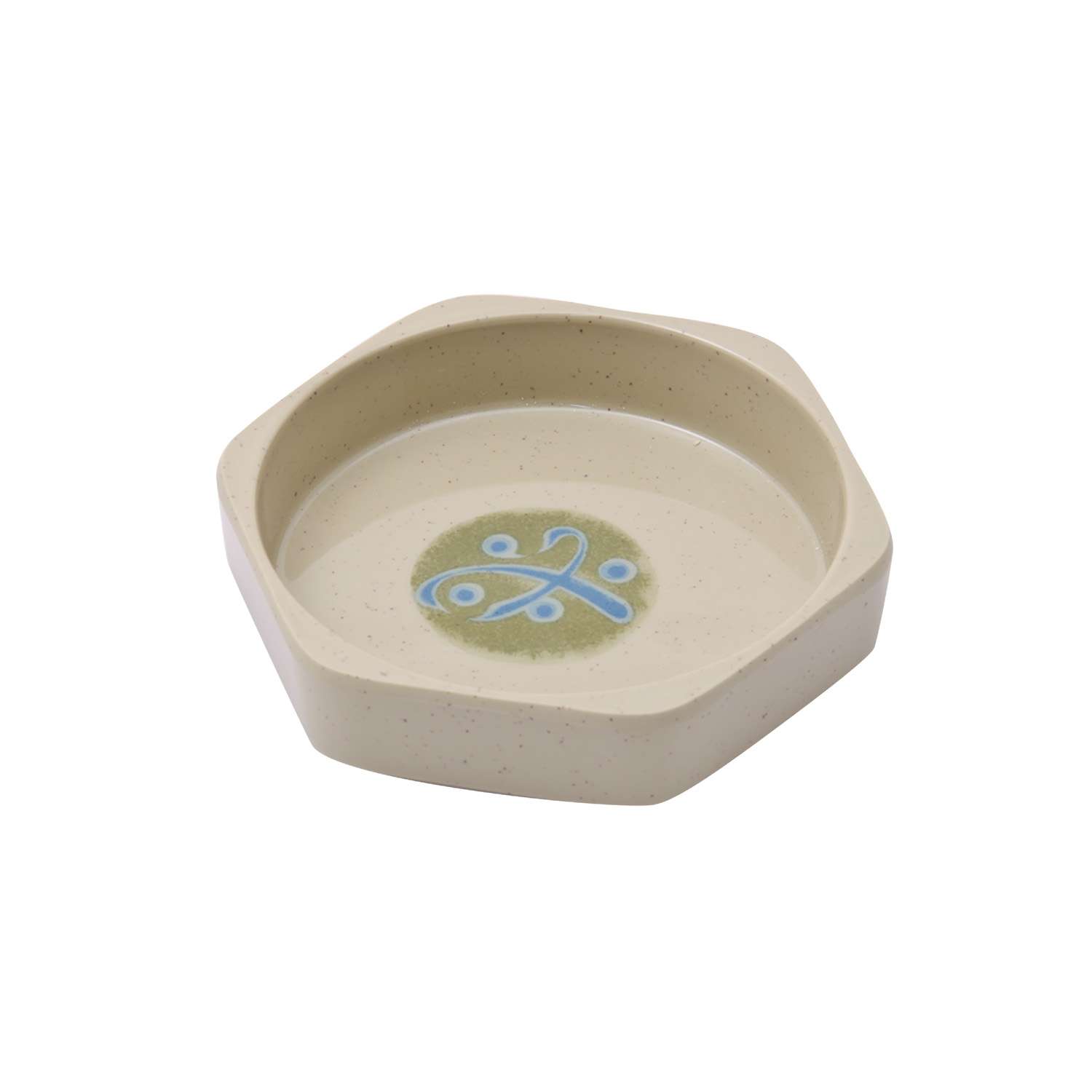 Green Hexagonal Melamine Plastic Sauce Dish