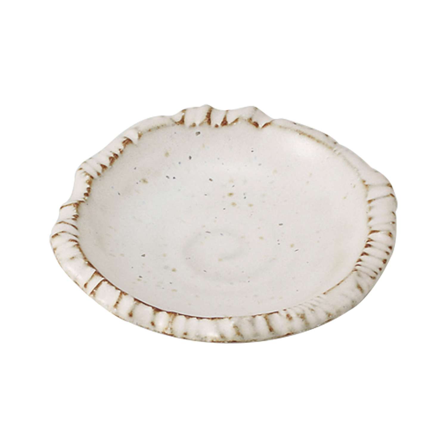 White Karatsu Sauce Dish 4.25"