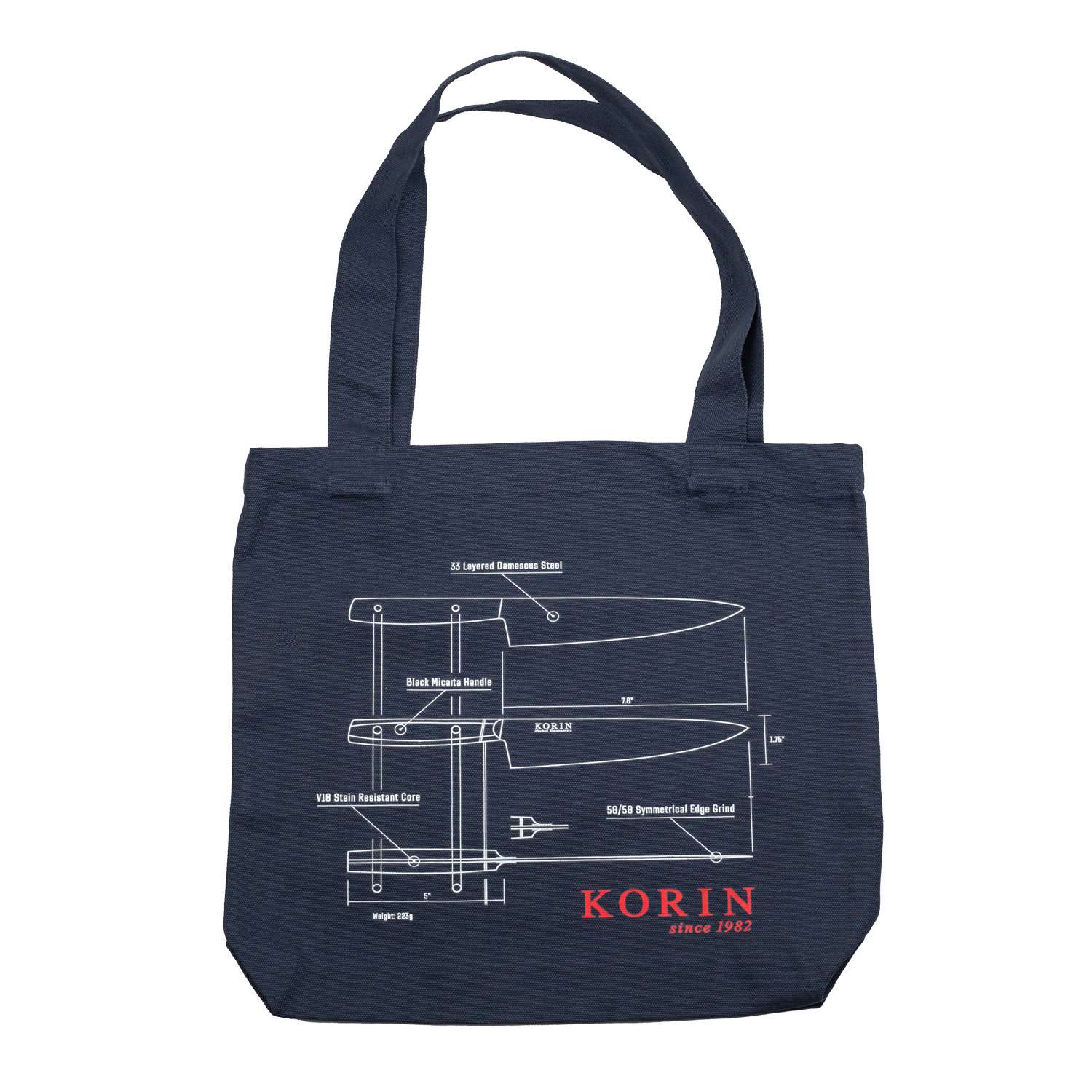 Korin Tote Bag - Charcoal Blue