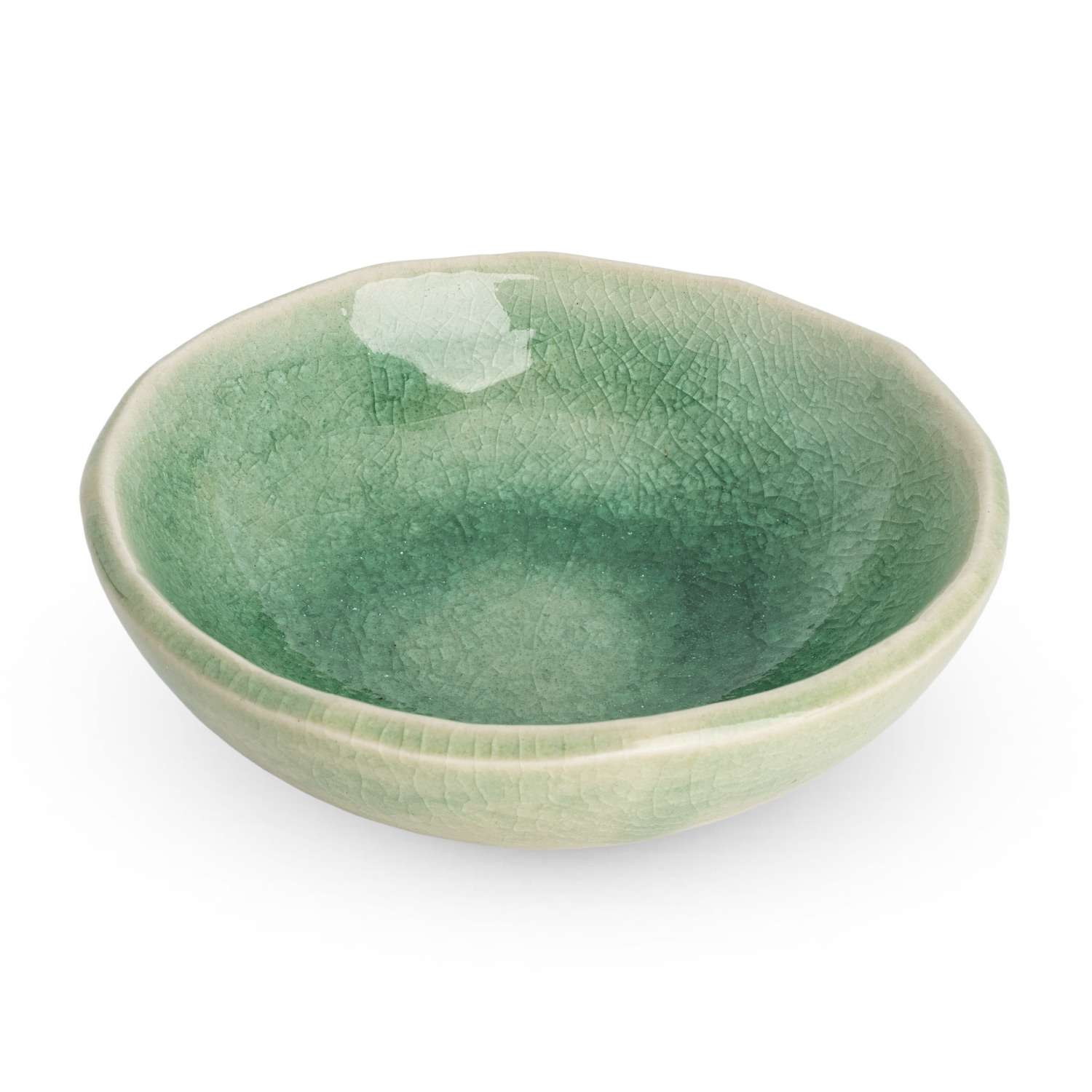 Green Kanire Round Sauce Dish