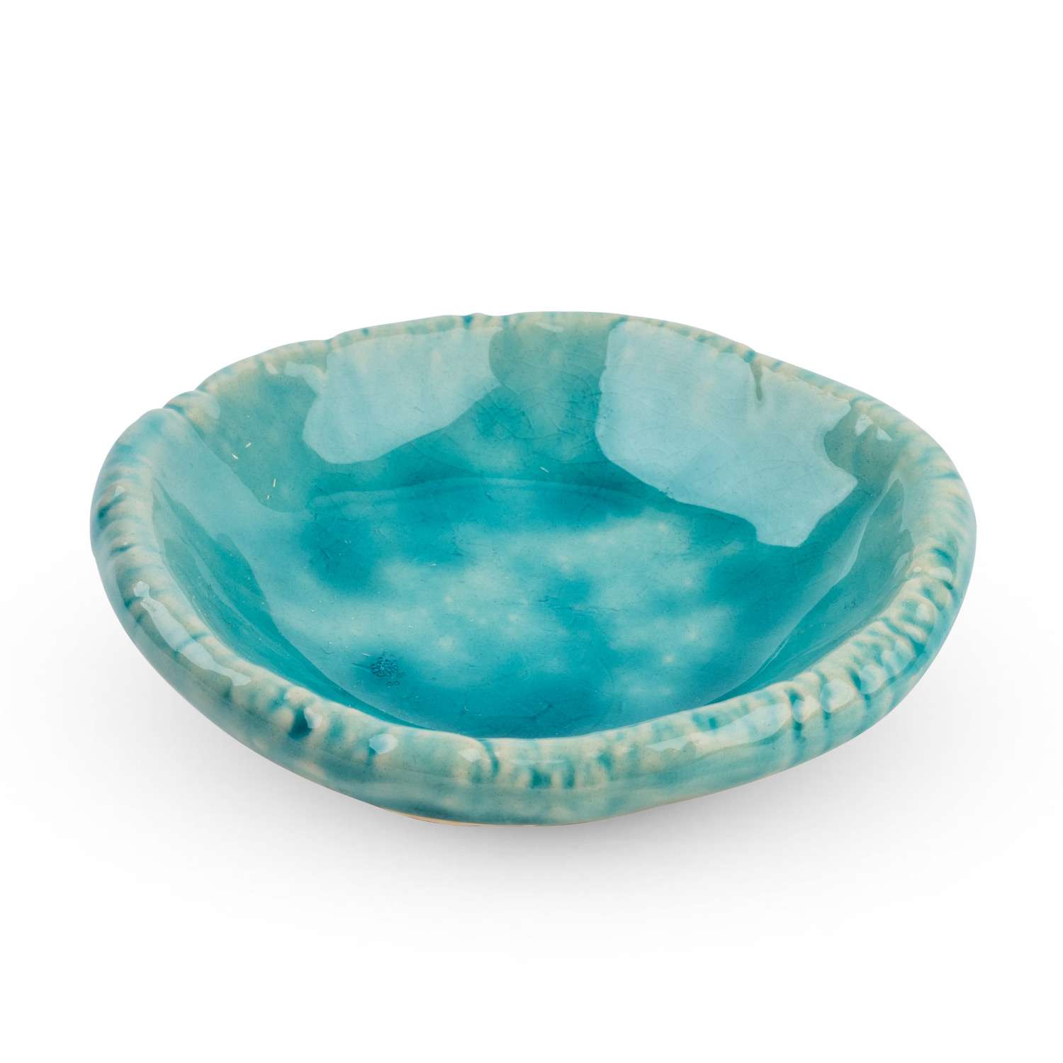 Turquoise Handmade Sauce Dish 3.75"